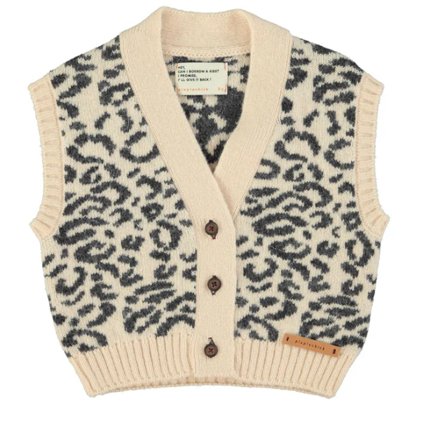 PIUPIUCHICK KNITTED WAISTCOAT (3-14Y)