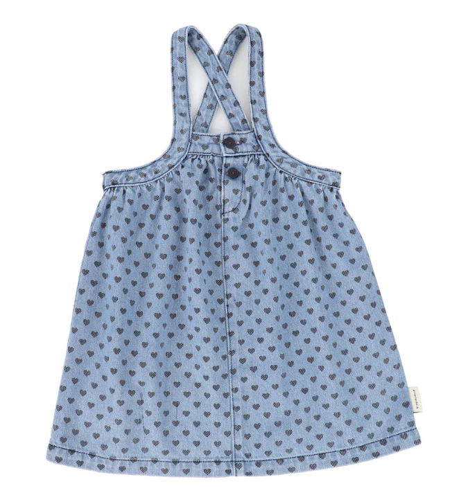 PIUPIUCHICK SHORT DRESS W/STRAPS (3-6Y)