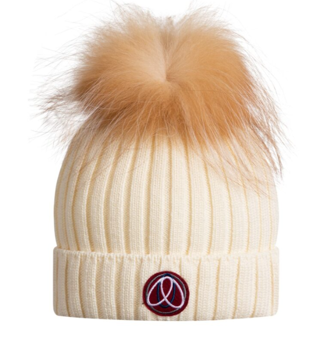 ELLABEE FOX FUR POM POM BEANIE (XS-M)