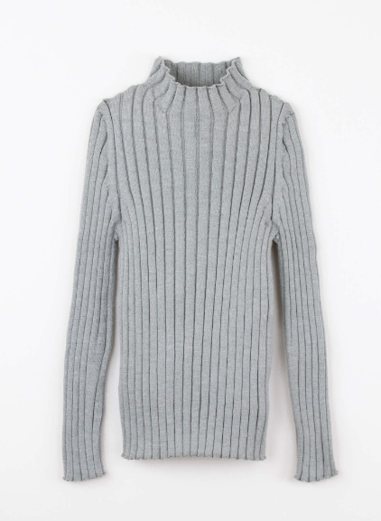 POPELIN COLLAR RIBBED JERSEY TOP (12M-5Y)