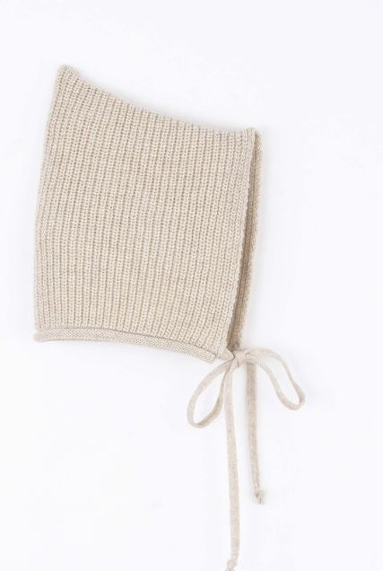 POPELIN KNIITED BONNET (0M-12M)