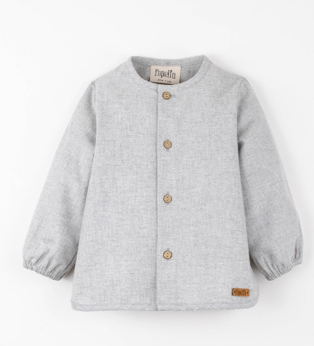 POPELIN ROUND NECK SHIRT (18M-5Y)