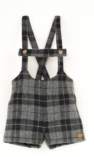 POPELIN SHORT DUNGAREES W/STRAP(9M-4Y)