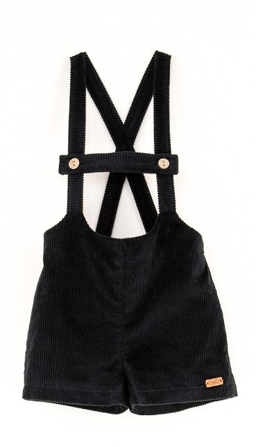 POPELIN SHORT DUNGAREES W/STRAP(12M-4Y