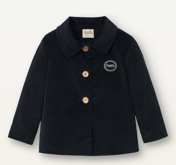 POPELIN VELVET COAT W/LAPEL (18M-5Y)