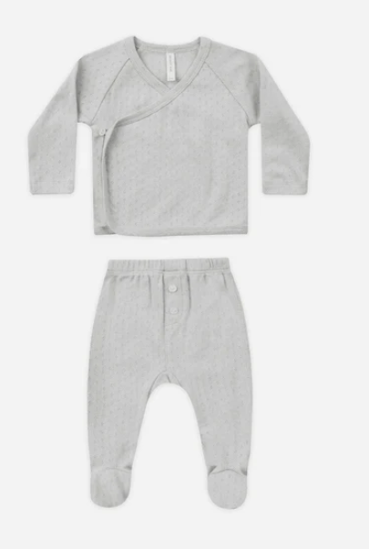 QUINCY MAE WRAP TOP & FOOTED PANTS(NB-6M)