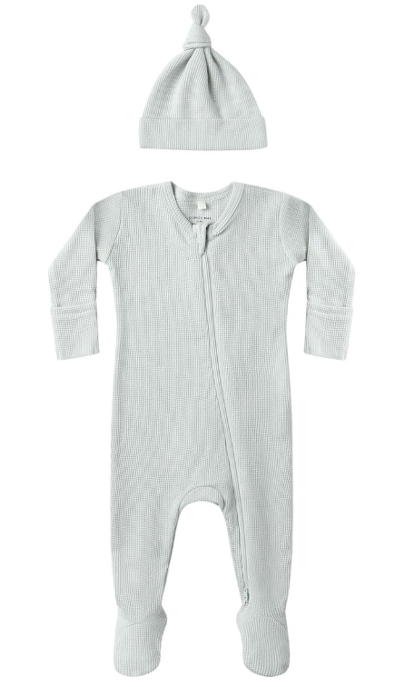 QUINCY MAE WAFFLE SLEEP SET (0M-12M)