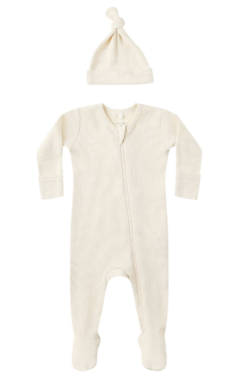 QUINCY MAE WAFFLE SLEEP SET (0M-12M)