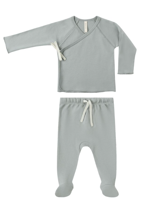 QUINCY MAE WRAP TOP W/PANTS (0M-6M)