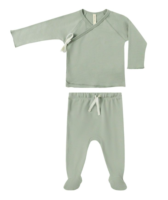 QUINCY MAE WRAP TOP W/PANTS (0M-6M)