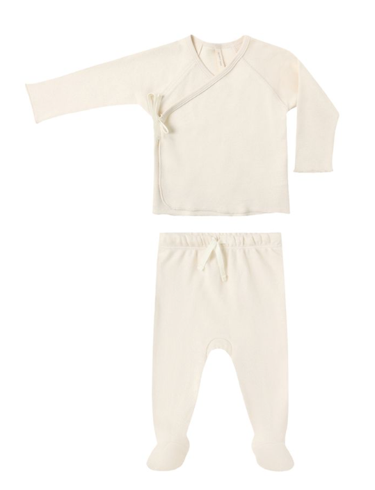 QUINCY MAE WRAP TOP W/PANTS (0M-6M)