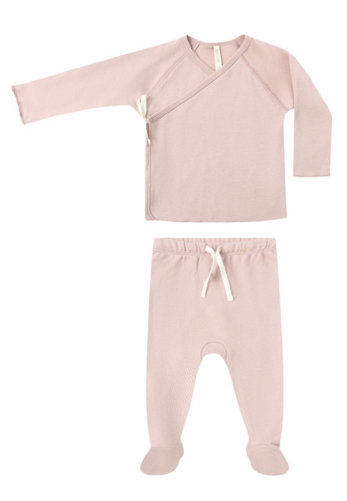 QUINCY MAE WRAP TOP W/PANTS (0M-6M)