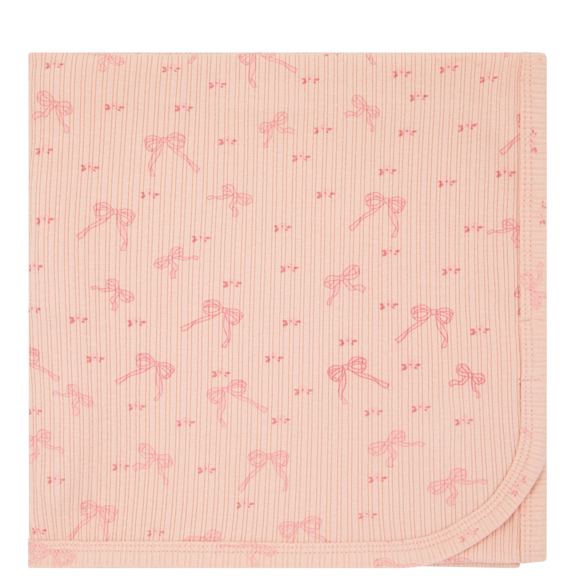 RA & DA MOCKWRAP BOW PRINT BLANKET(OS)