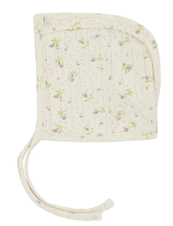RA & DA FLORAL POINTELLE HAT (3M-6M)
