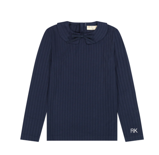 RETRO KID MAE RIBBED COLLAR TSHIRT (3-16Y)