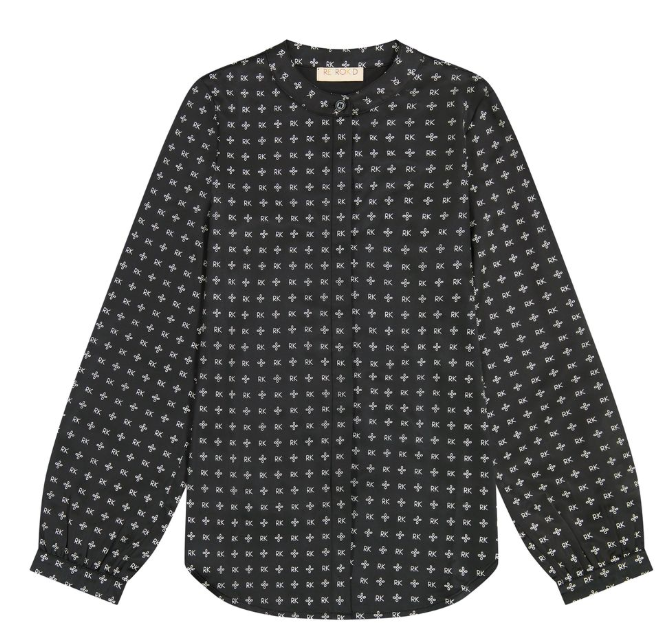 RETRO KID MAE SILKY PRINTED SHIRT (11-20Y)