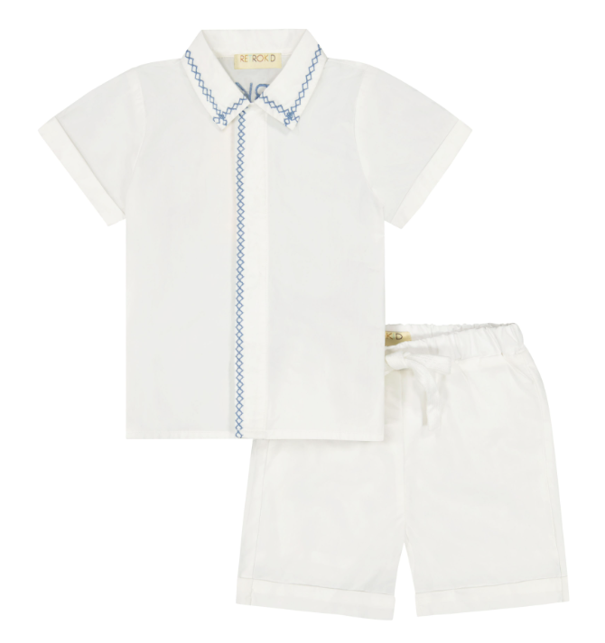 RETRO KID ARLO COLLAR SHIRT WSHORTS(2-6Y)