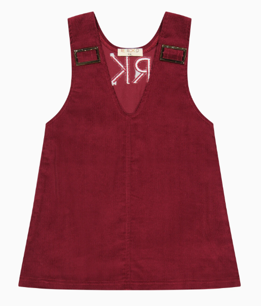 Retro Kid Hazel Cords Sleeveless Dress - Wine Retro Kid Hazel Cords Sleeveless Dress - Wine