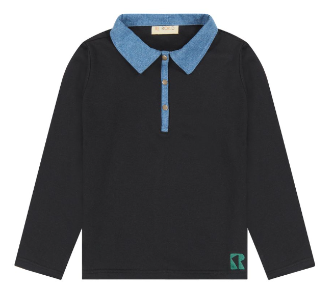 RETRO KID REMY DENIM COLLAR BOYS POLO(3-16Y)