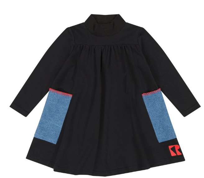 RETRO KID REMY TWIRL DRESS W/POCKETS(2-12Y)