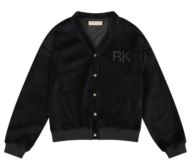 RETRO KID VINCE VELVET SNAP CARDIGAN (2-10Y)