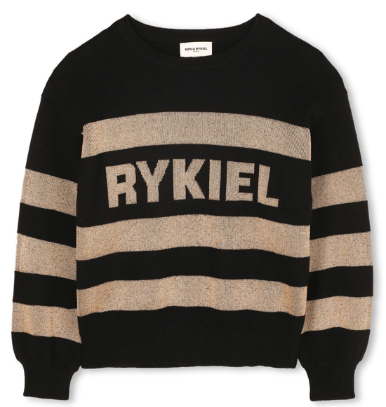 SONIA RYKIEL STRIPED LOGO SWEATER(8-16A)