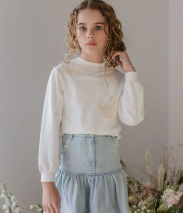 STEPH BUTTERFLY SWEAT TOP (6-16Y)