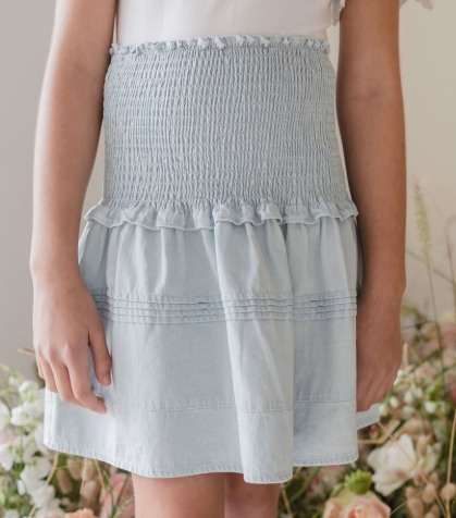 STEPH SHIRRED WAIST SKIRT (4-16Y)