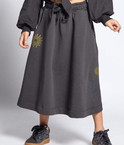 SUNCRACY MIDI FLEECE SKIRT(6-XS)