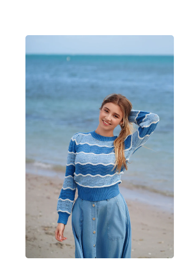 LUNA MAE GIA ZIGZAG SWAETER(XS-XL)