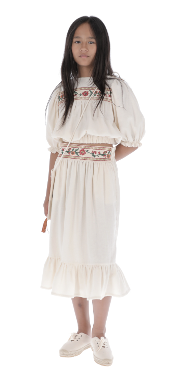 BELLE CHIARA BORDER BLOUSE (10-M)