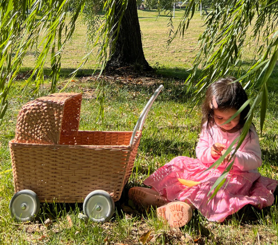 OLLIELLA RATTAN STROLLEY (OS)