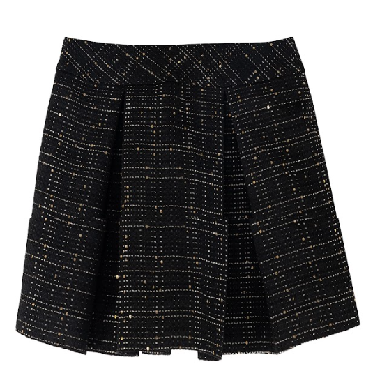 MIMISOL JACQUARD PLEATED SKIRT (16-18A)