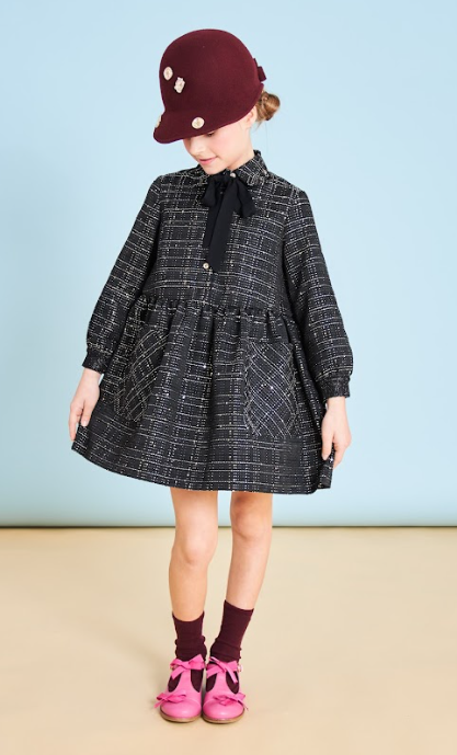 MIMISOL BOW EMBELLISHED DRESS (4-16A)