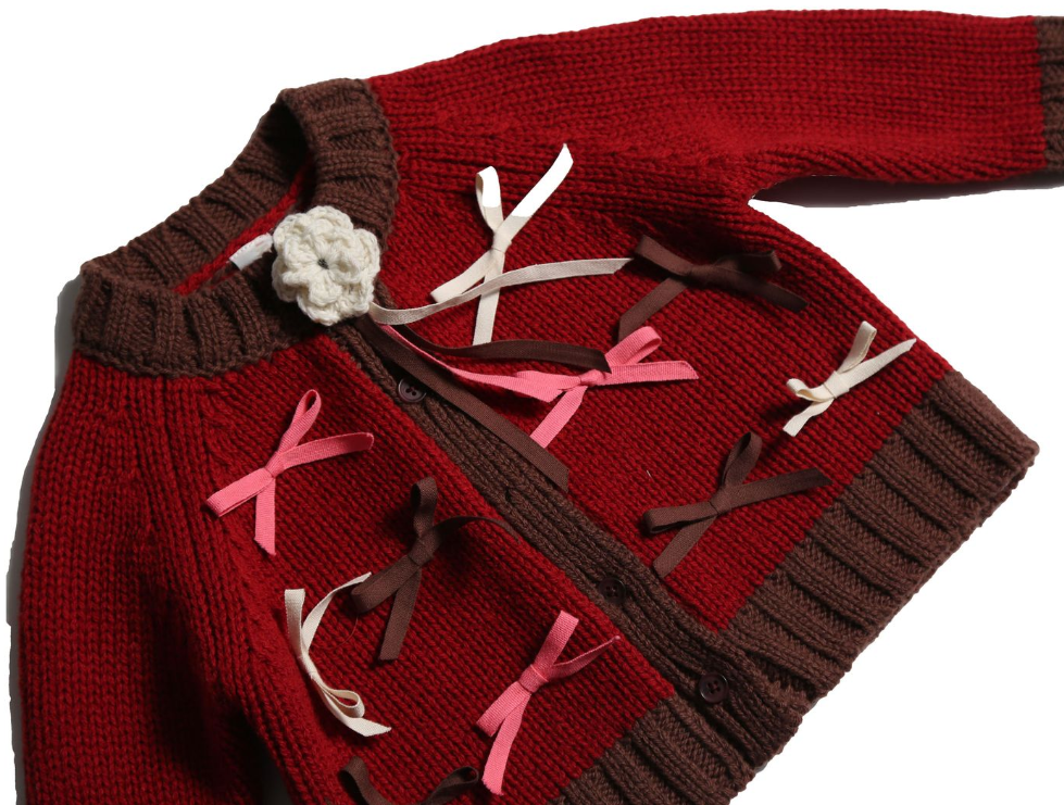 TIA CIBANI BABY MARISOL BOW CARDI (12M-24M)