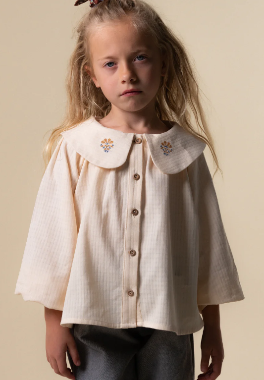 BIRINIT PETIT EMBROIDERED GIRL SHIRT(4-8Y)