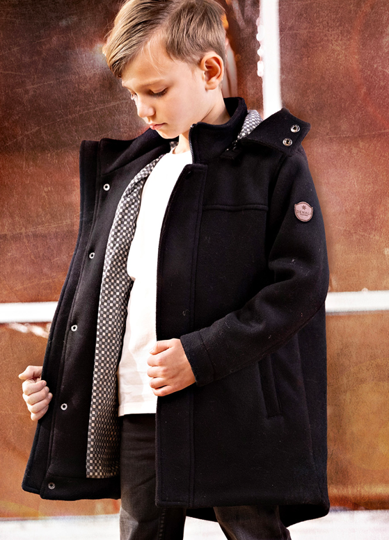 DENALI WOOL HOODED COAT (4-14Y)