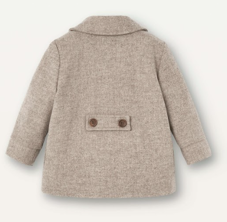 POPELIN WOOLLEN DOUBLE BREASTED COAT (18M-5Y)
