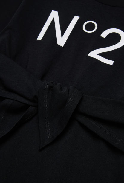 N21 SS LOGO TSHIRT TIE WAIST DRESS (4-10Y)