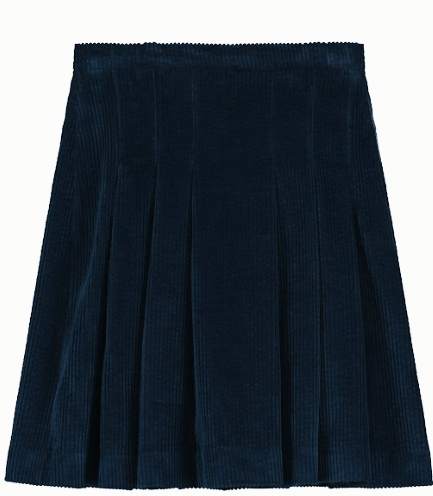 TANGERINE CORDUROY PLEATED MIDI SKIRT (10-16Y)