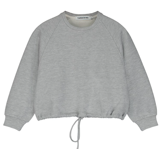 TANGERINE CREWNECK CROP SWEATER (10-16Y)