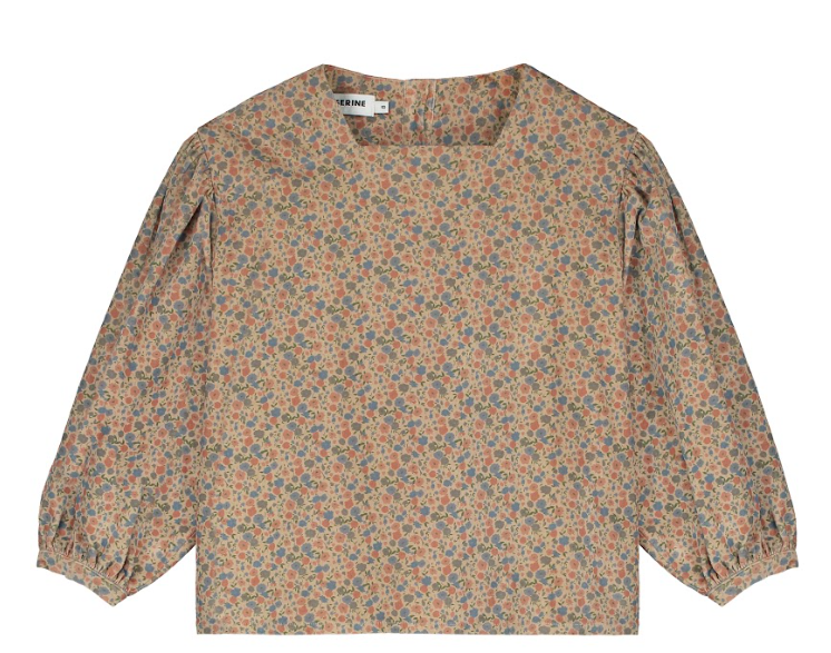 TANGERINE SQUARE NECK PRINTED BLOUSE (10-16Y)