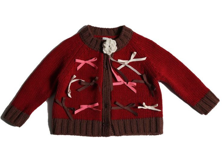 TIA CIBANI BABY MARISOL BOW CARDI (12M-24M)