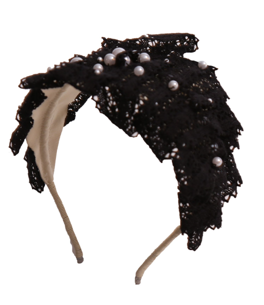 TIA CIBANI GAEL SCROOLED LACE TIARA (OS)