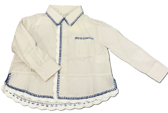 TIA CIBANI MANUEL EMB SNAP SHIRT (2-10Y)