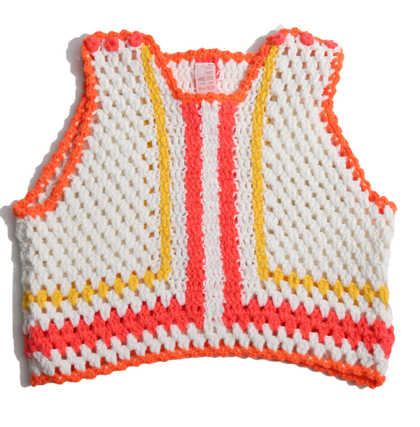 TIA CIBANI PIPER CROCHET VEST (9Y-16Y)