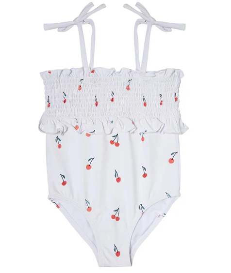 TOCOTO VINTAGE CHERRY PRINT SWIMSUIT (6M-14Y)