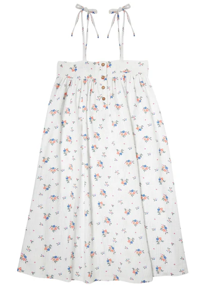 TOCOTO VINTAGE LONG DRESS W/STRAPS (2-14Y)