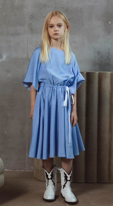 UNLABEL DALE DRESS (6-16Y) 6Y / SKY BLUE SATIN