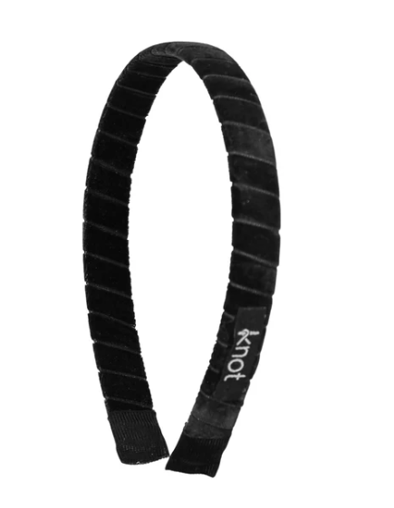 KNOT VELVET RIBBON HEADBAND (OS)
